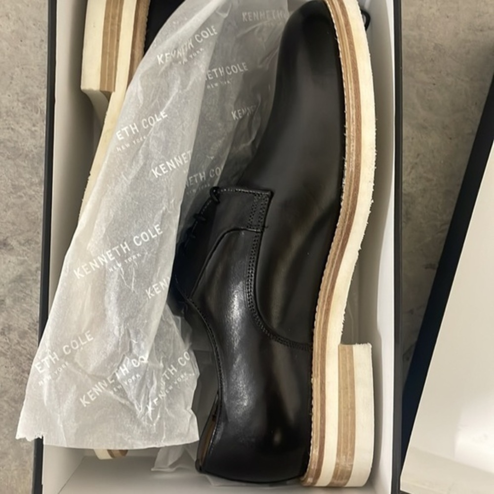 Kenneth Cole New York Men's Timony Leather Oxfords - Grey Size 9.5 - Picture 3 of 3